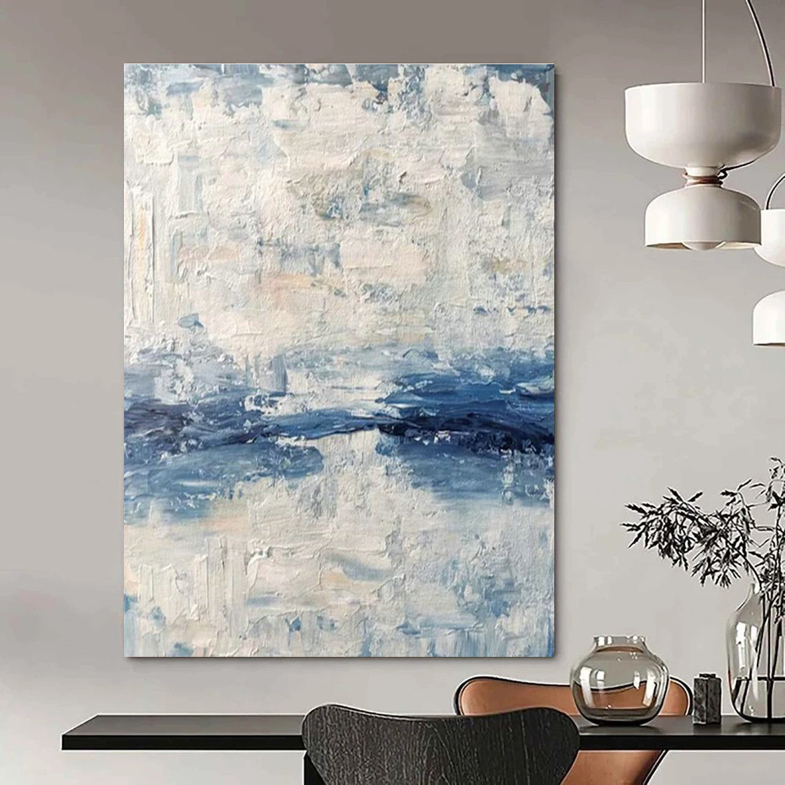 Vast Custom-Formulated Hand Painted Abstract Wall Art for Dining Room & Entryway DLZ2247