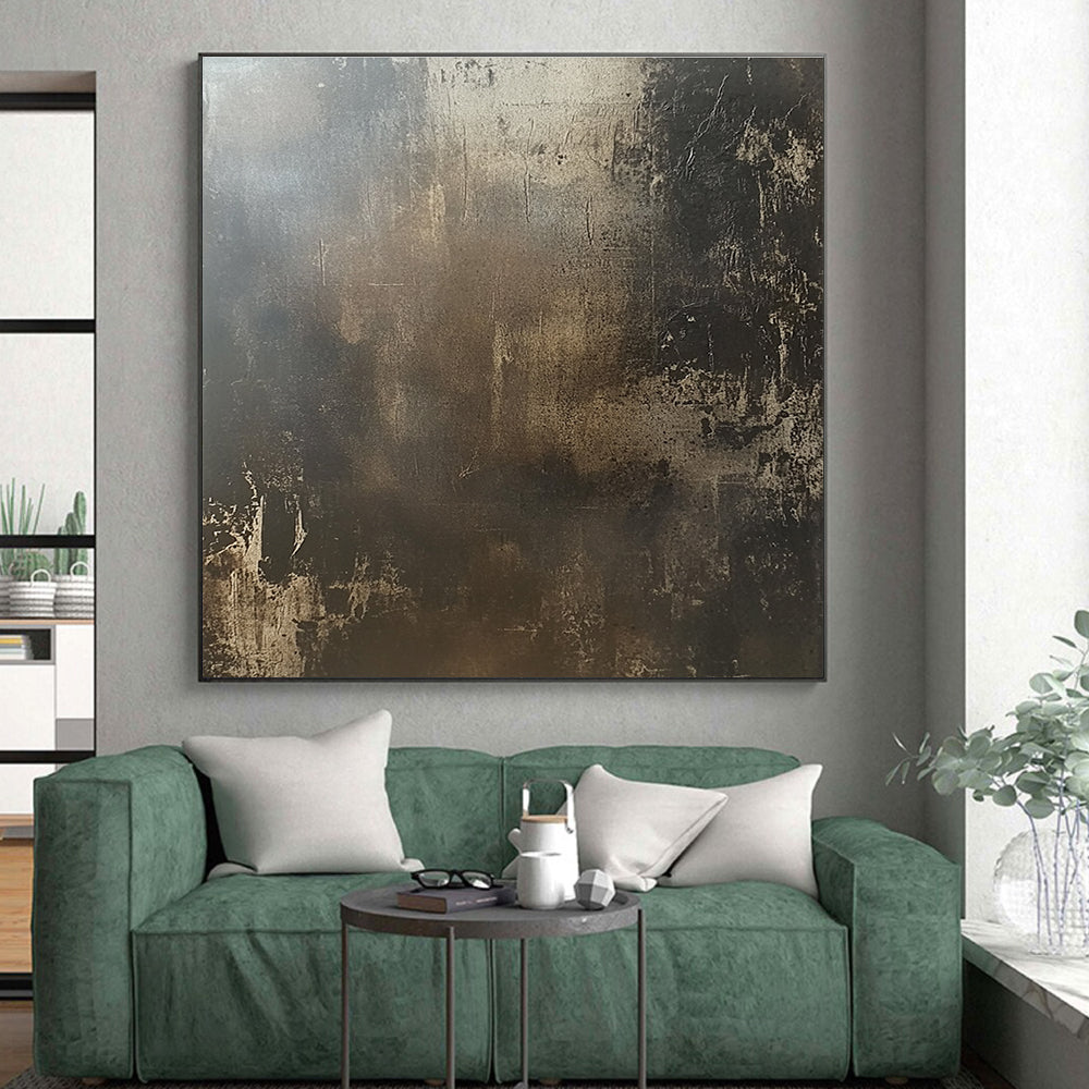 Dark Brown and Beige Textured Abstract with Subtle Variations GER253