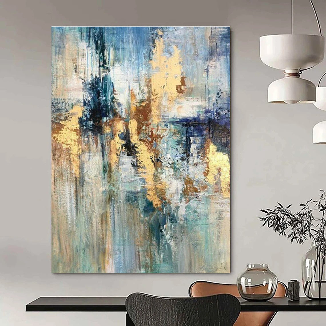 Custom Abstract Paintings for Cottage Living Room and Bedroom DLZ0630