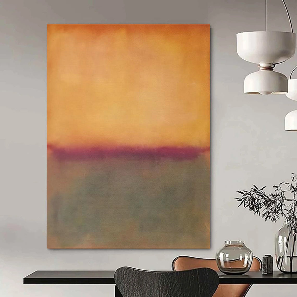 Large Hand-Painted Abstract Canvas for Bedroom & Dining Room DLZ2302