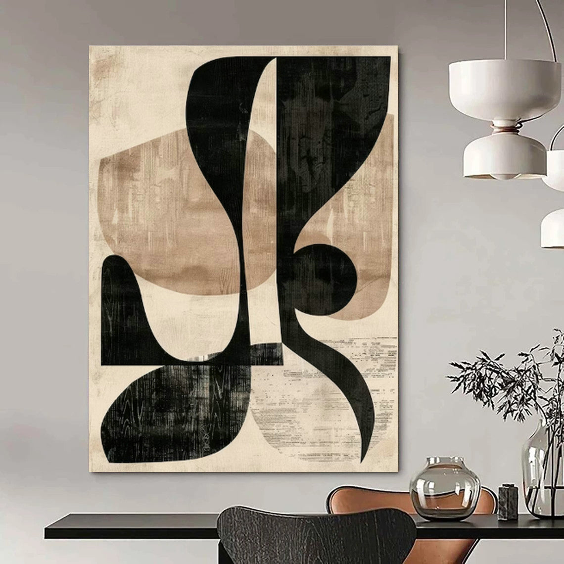Custom - Designed Hand - Painted Abstract Art for Bedroom Walk - in Closets & Cottage Hallways DLZ0578