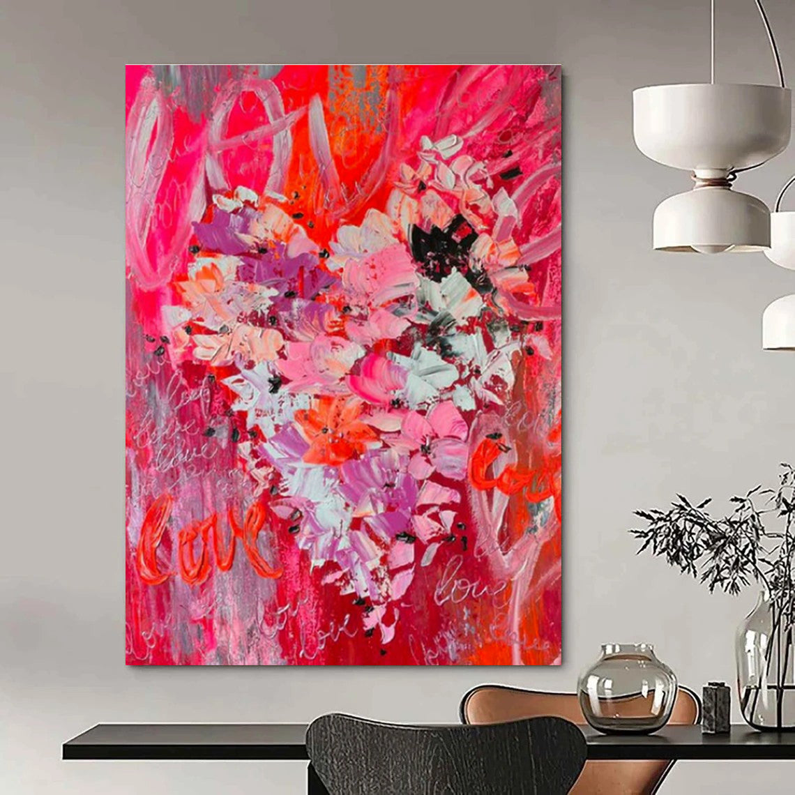 Vast Custom-Embellished Handmade Abstract Canvas for Hallway & Cottage DLZ2112