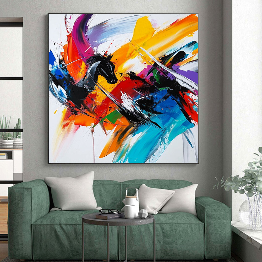 Horse Abstract Painting with Vivid Colors GER718