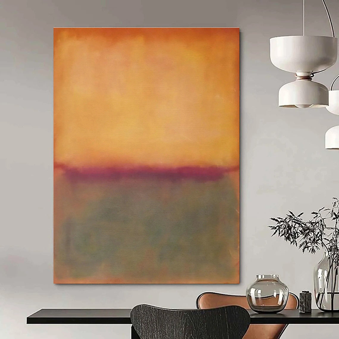 Colossal Hand-Painted Abstract Artwork for Cottage Living Room & Entryway DLZ1246