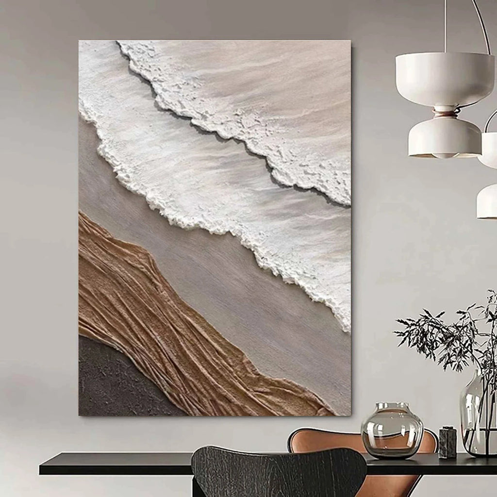 Multi - colored Layered Textured Abstract Painting ADGE344