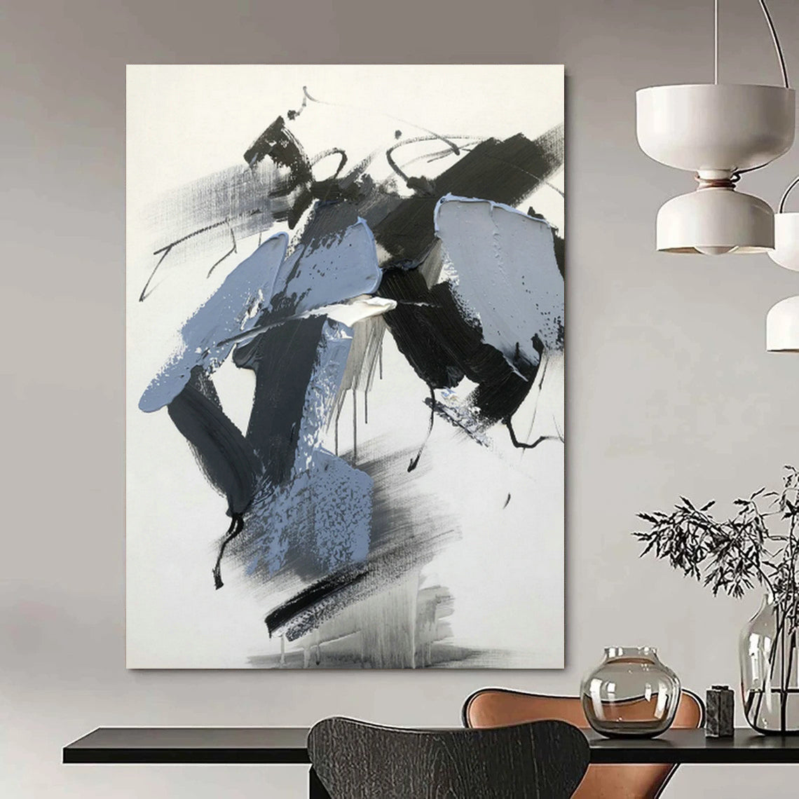 Hand - Painted Abstract Art for Bedroom Balcony Railings and Office Rooftop Gardens DLZ0808