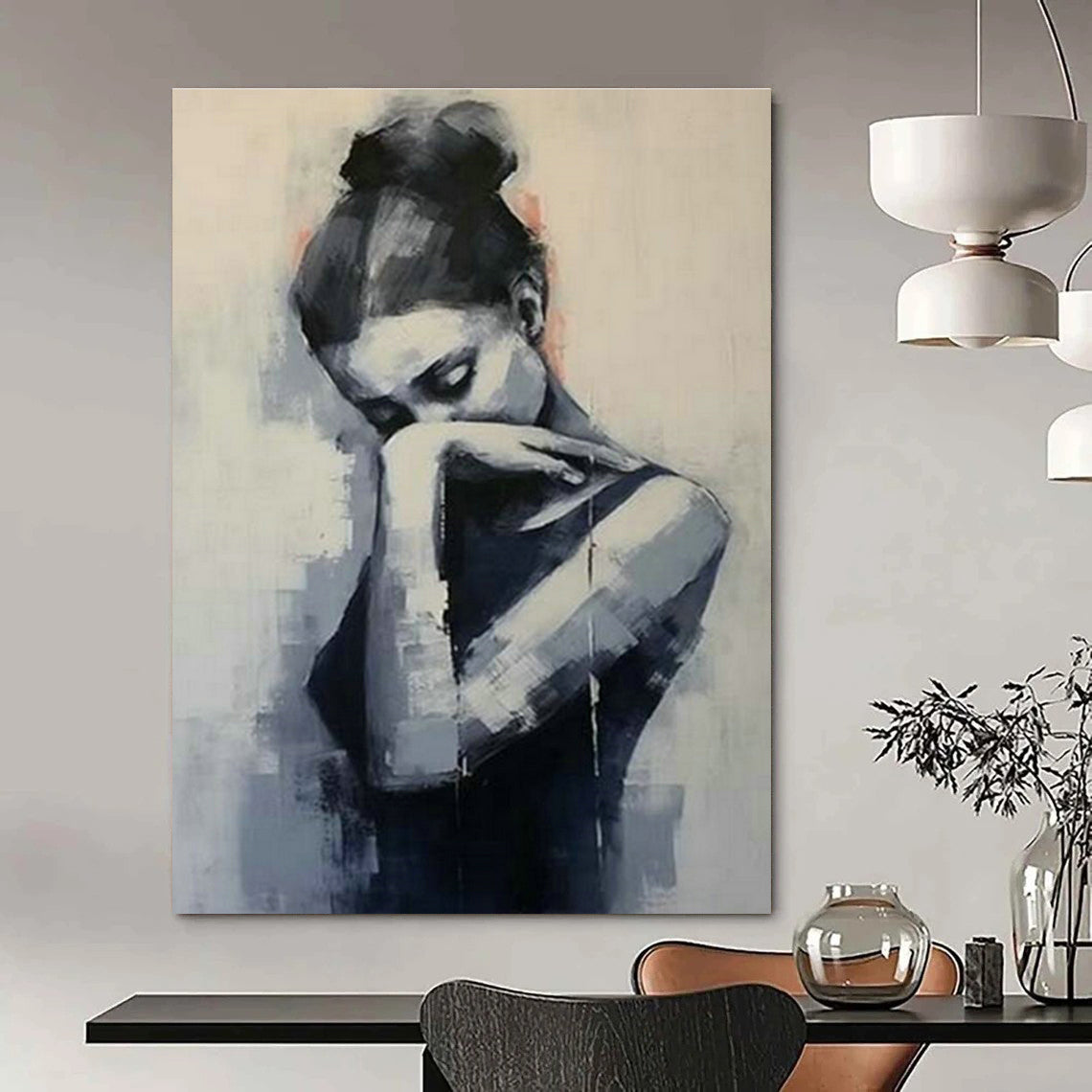 Customization of Extra - Large Hand - Painted Abstract Paintings for Hallway, Add Fun to the Space DLZ0361