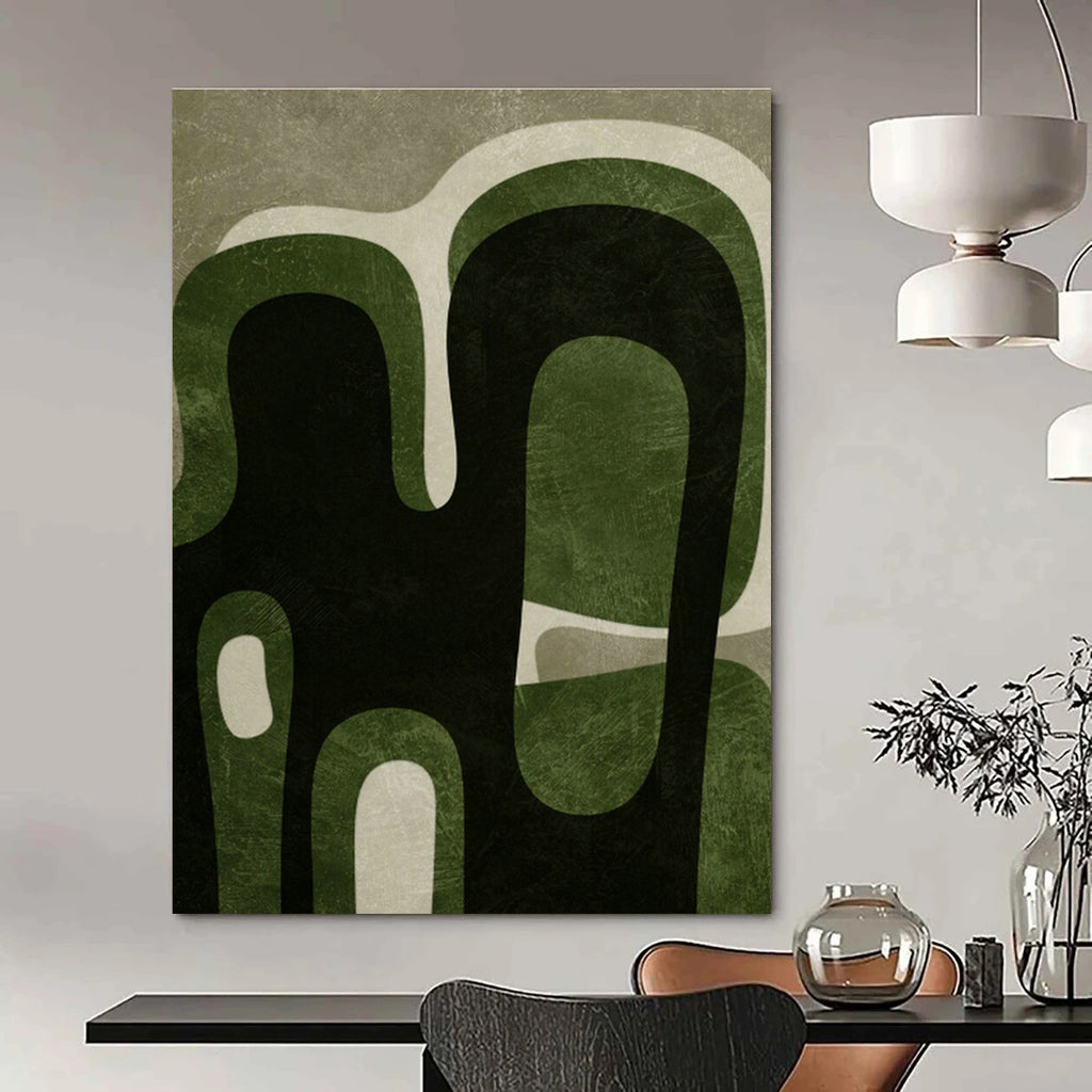 Hand - Painted Oversized Abstract Wall Collage for Hallway & Entryway DLZ1388