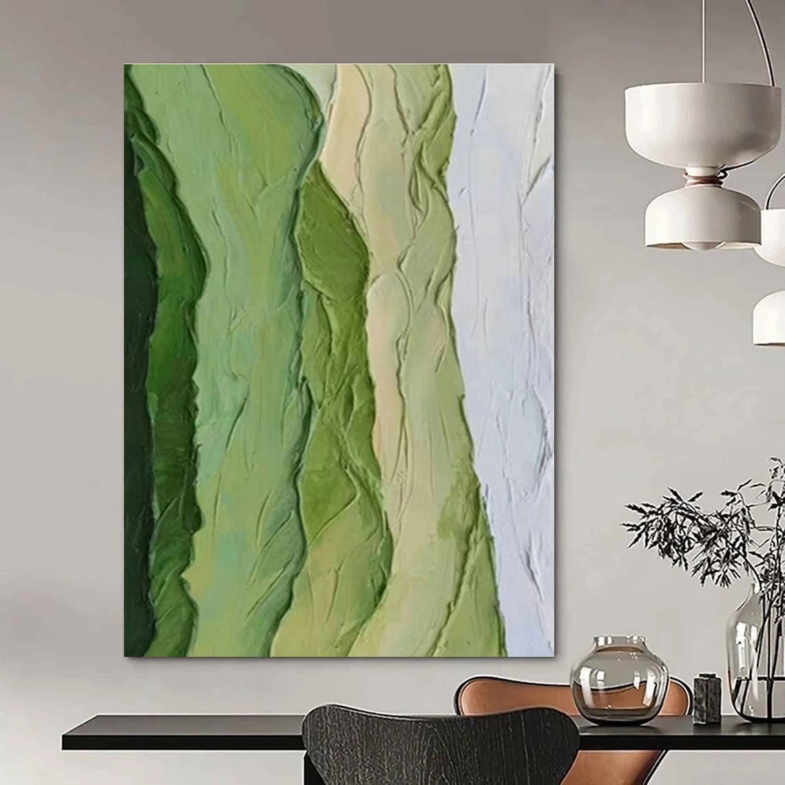 Customizable Handmade Abstract Wall Art for Dining Room and Hallway DLZ1479
