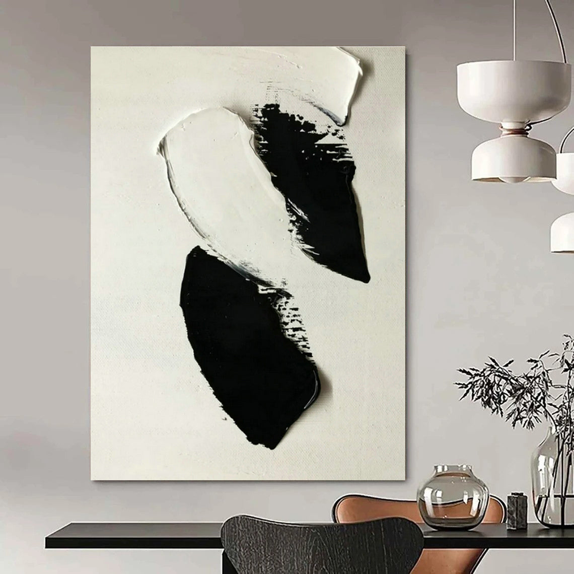 Custom Hand-Painted Abstract Canvas for Office and Cottage Living Room DLZ1584