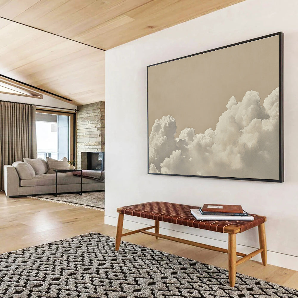 Beige Cloud - Serene Sky Abstract Painting DYP046