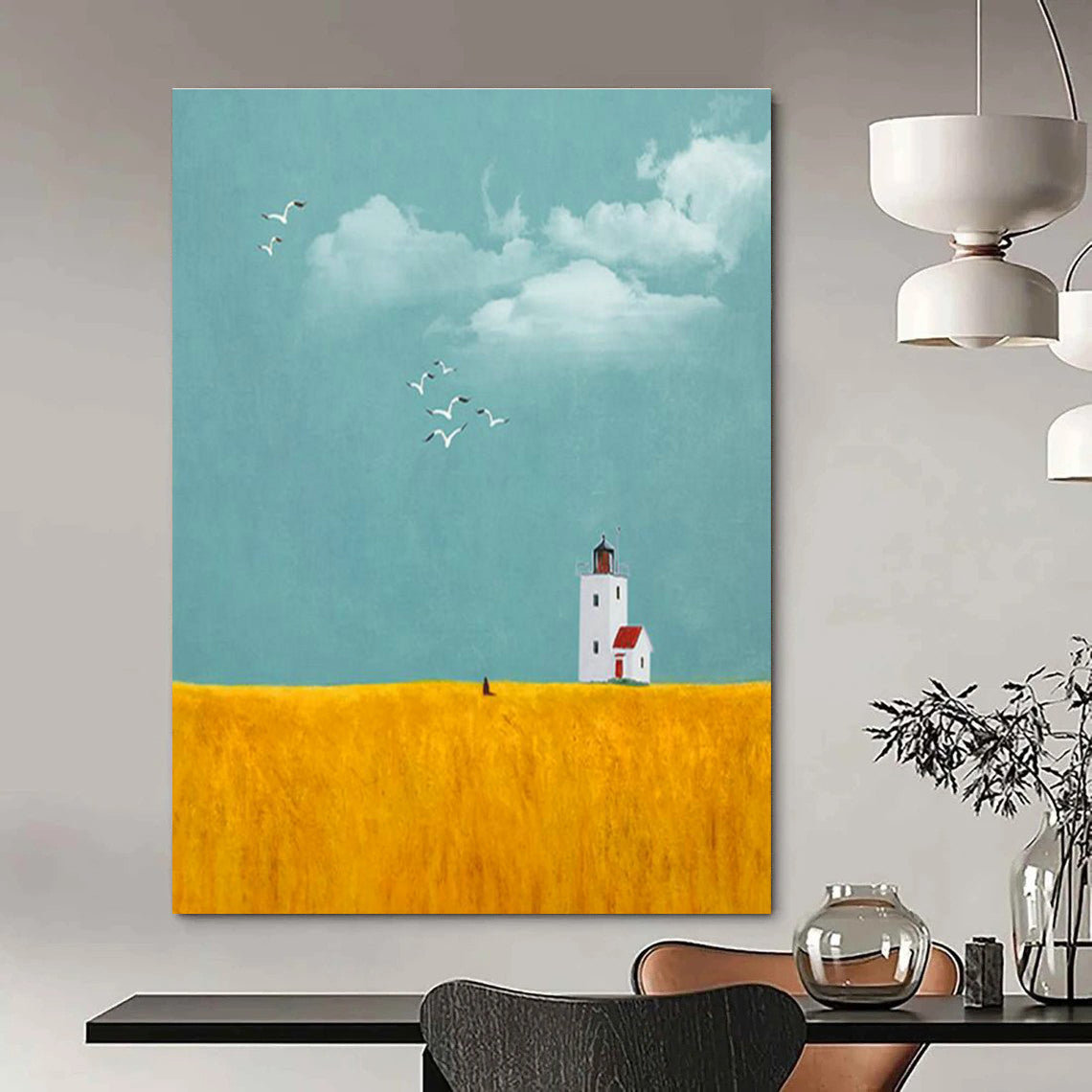 Gigantic Bespoke Handmade Abstract Painting for Cottage & Living Room DLZ2129