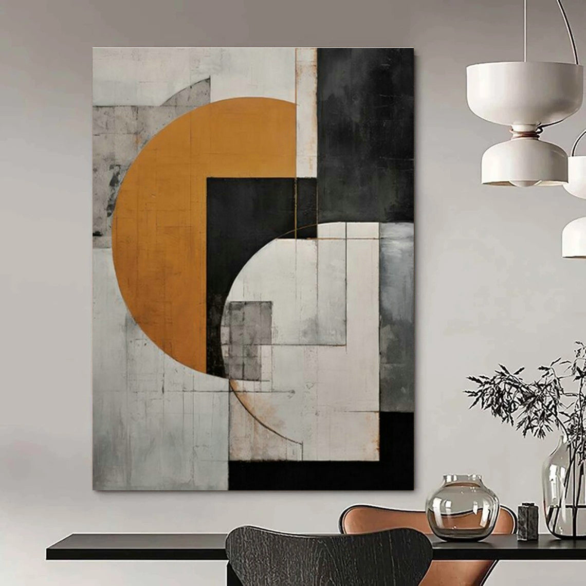 Mammoth Custom - Designed Handmade Abstract Painting for Office & Hallway DLZ2122