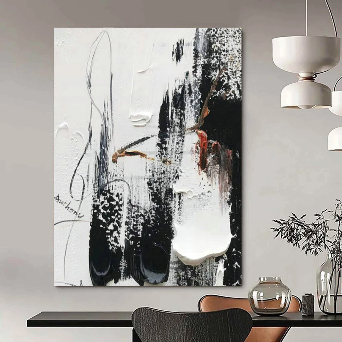 Large Custom Handmade Abstract Wall Art for Cottage Bedroom Dressing Table Wall and Living Room Bar Area DLZ1692