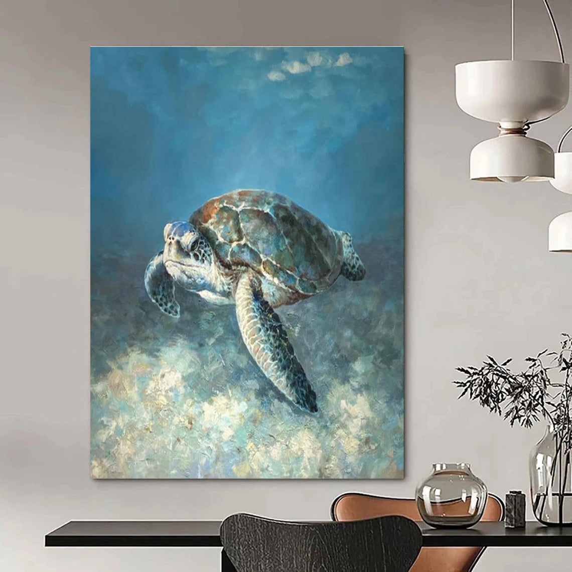 Extra - Large Bespoke Hand Painted Abstract Wall Art for Cottages and Living Room DLZ2143