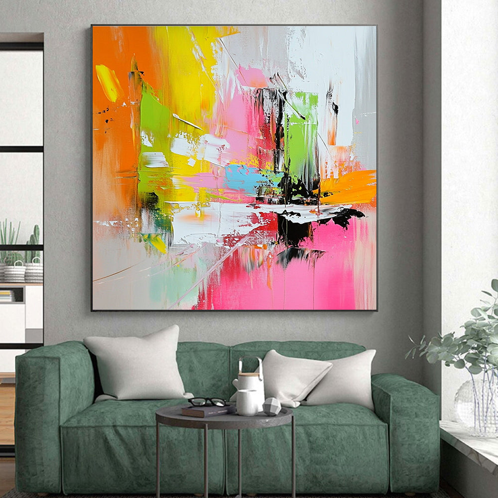 Bright Color Abstract Painting with Dynamic Compositions GER716
