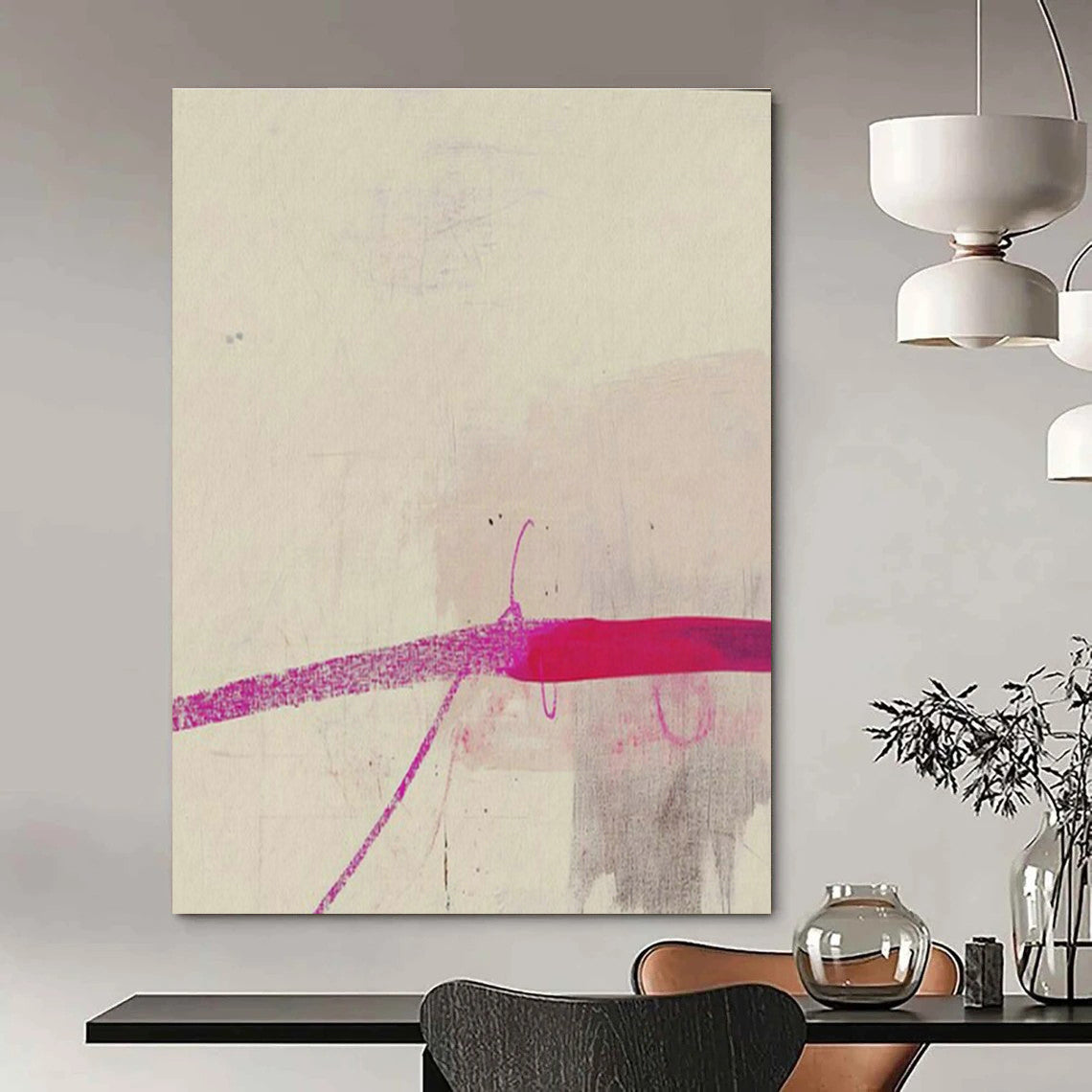 Large Customizable Handmade Abstract Painting for Bedroom Bed Footboard Wall and Living Room Coffee Table Lower Shelf Wall DLZ1942
