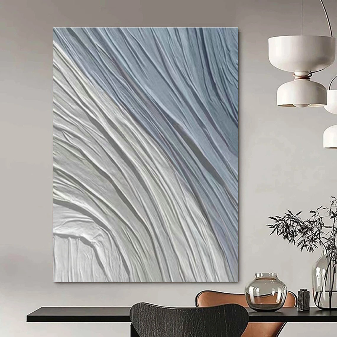 Grand - Sized Custom Hand - Painted Abstracts for Cottage Dining Rooms & Entryway Vestibules DLZ0580