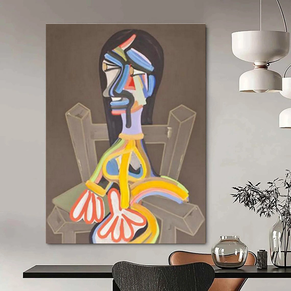 Massive Custom - Fit Hand Painted Abstract Artwork for Bedroom and Hallway DLZ2153