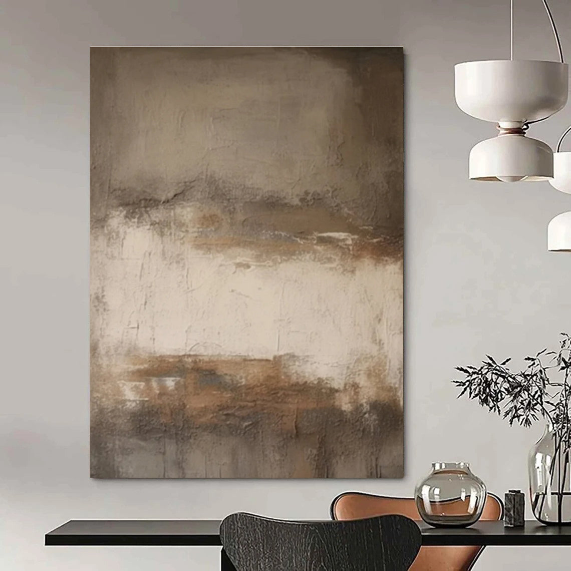 Neutral Tones Abstract Painting with Subtle Textures ADGE441