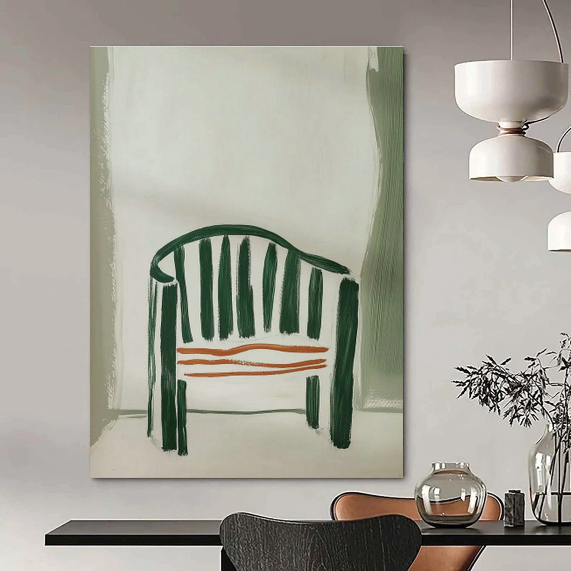 Oversized Hand - Painted Abstract Canvases for Bedroom Walk - in Closets & Dining Room Butler's Pantries DLZ0683