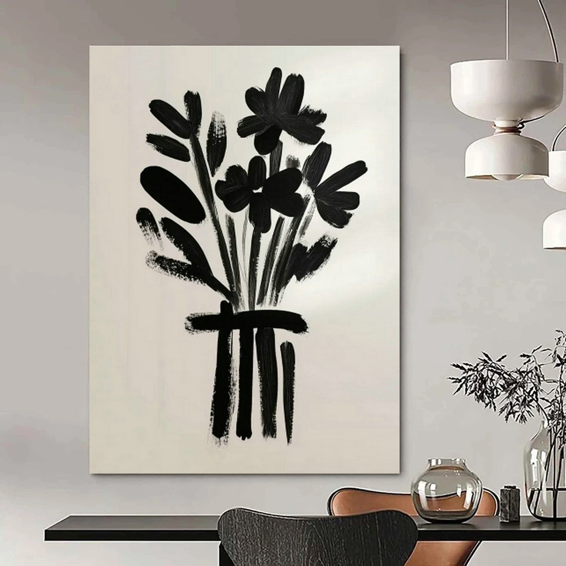 Massive Custom Hand - Painted Abstract Murals for Living Room Open - Shelf Kitchenettes & Cottage Outdoor Fire Pits DLZ0698