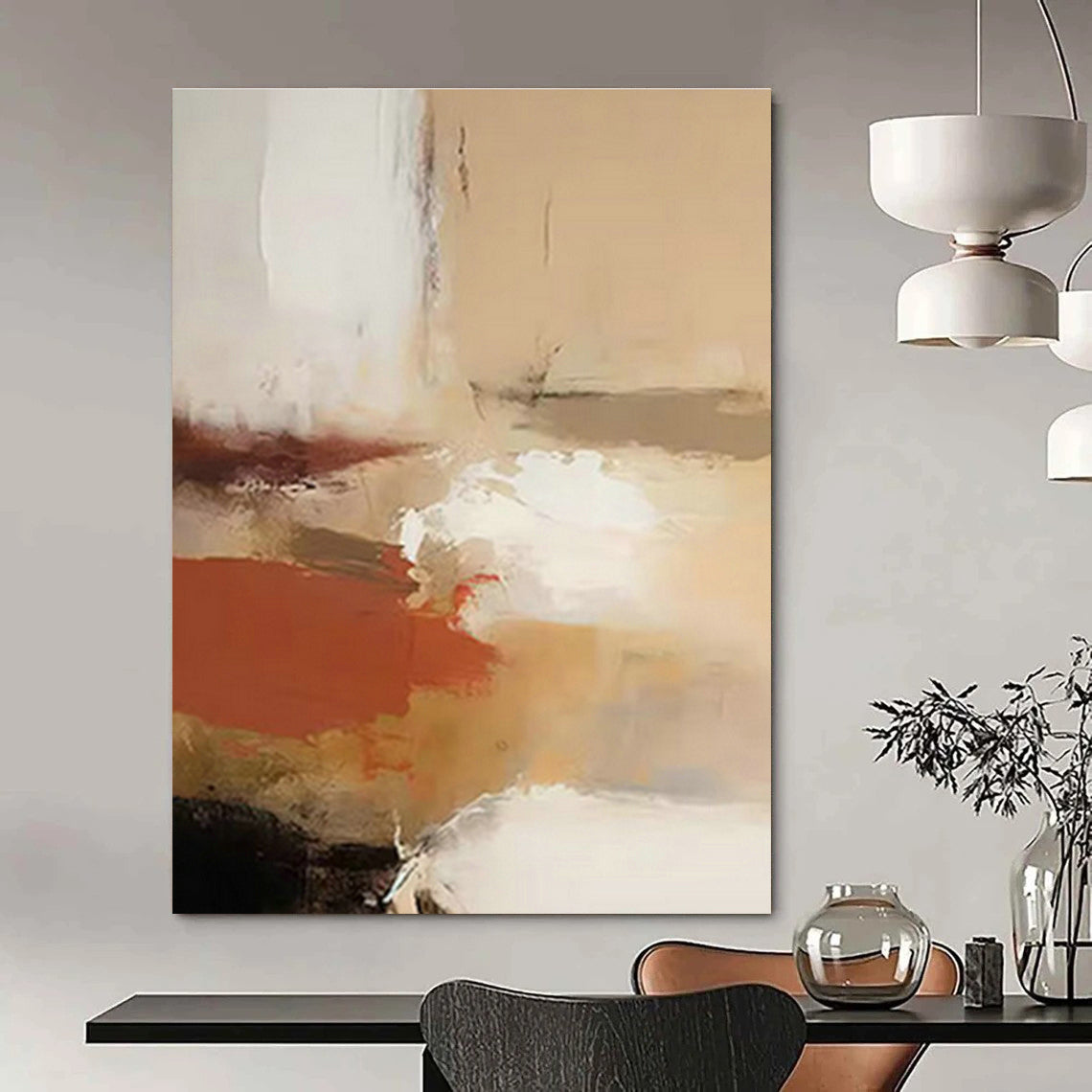 Vastly Extended Bespoke Abstract Canvas for Office & Cottage Living Room DLZ1252