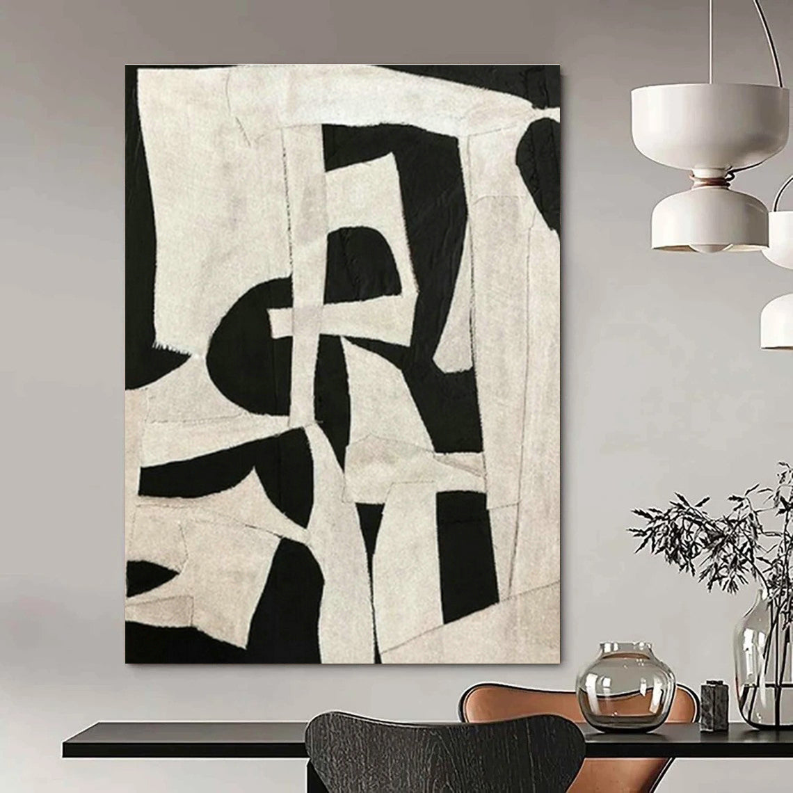 Oversized Custom Abstract Canvas for Dining Room & Cottage Bedroom DLZ1144