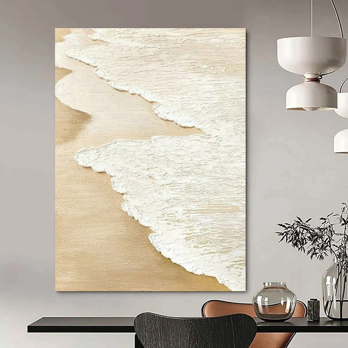 Extra-large Custom Handmade Abstract Painting for Bedroom Wardrobe Interior Wall and Dining Room Side Table Wall DLZ2004