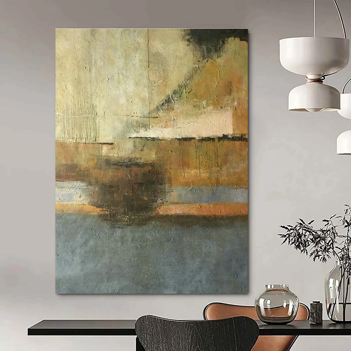 Expansive, Collage - Style Custom Abstract Panels for Hallway Storytelling DLZ0462