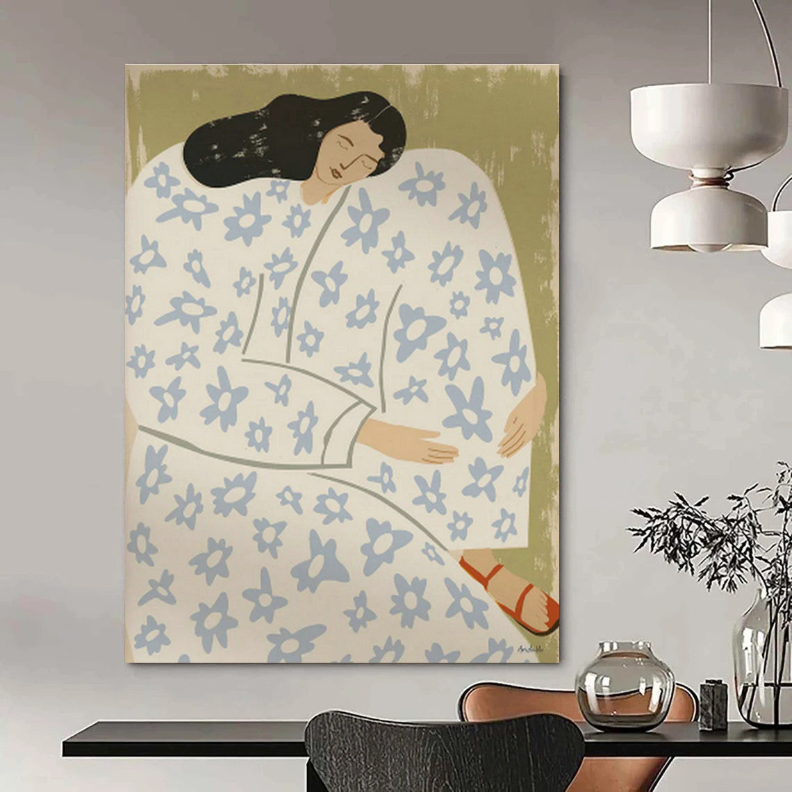 Extra-Large Custom Abstract Painting for Living Room & Bedroom DLZ1153
