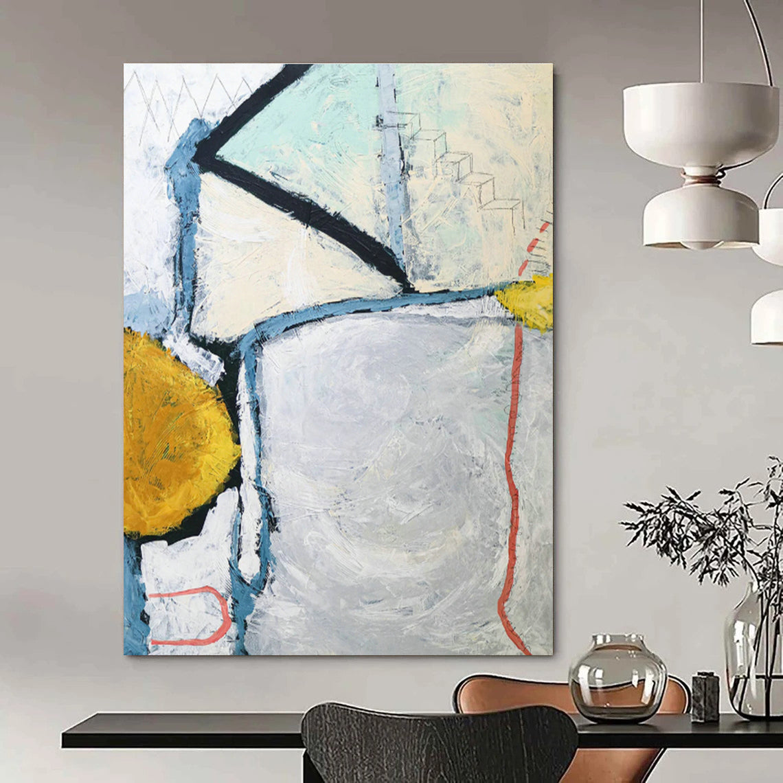 Immense - Proportioned Tailored Abstract Canvas for Living Room & Hallway DLZ1110