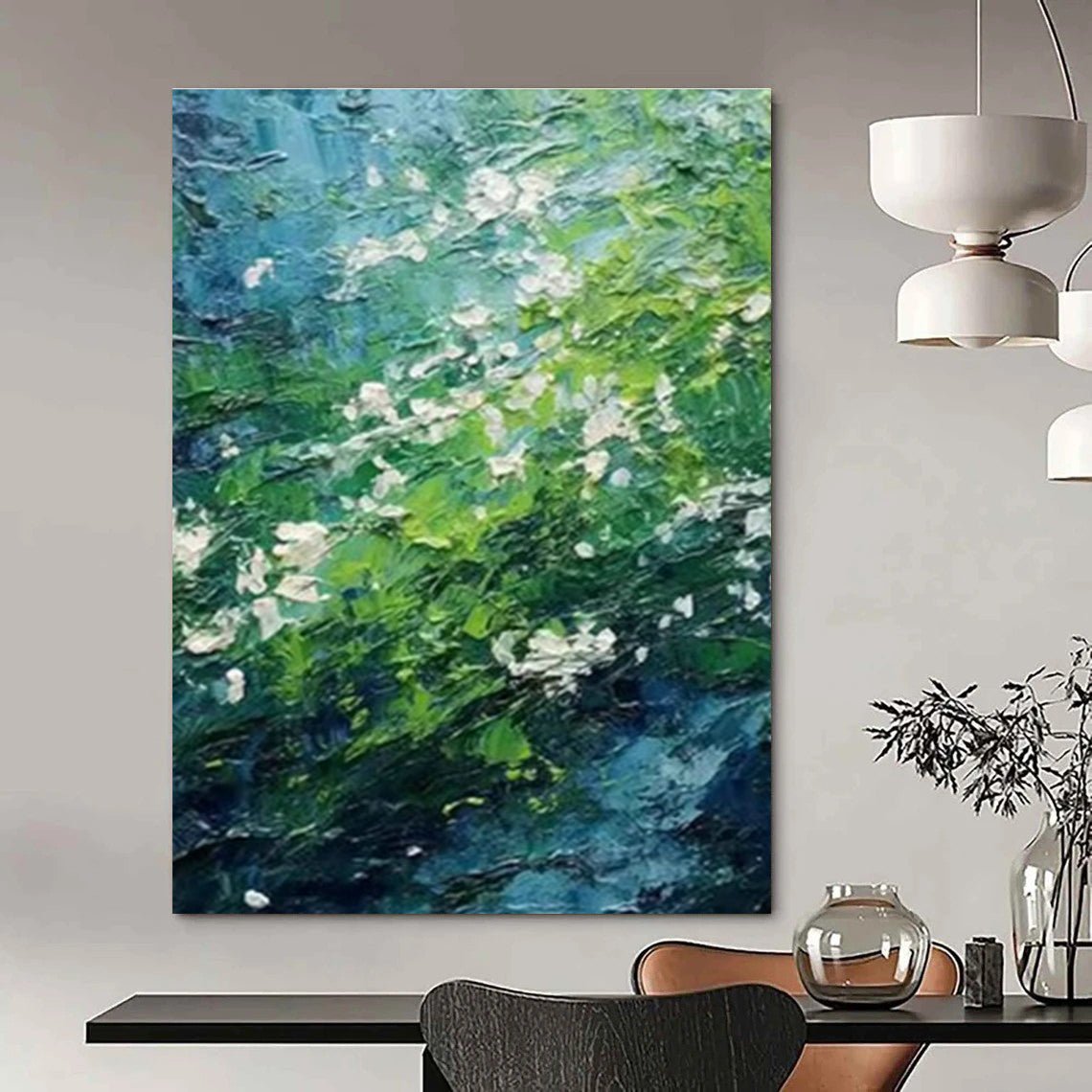 Hand - Painted Abstract Wall Murals for Bedroom & Dining Room DLZ1411