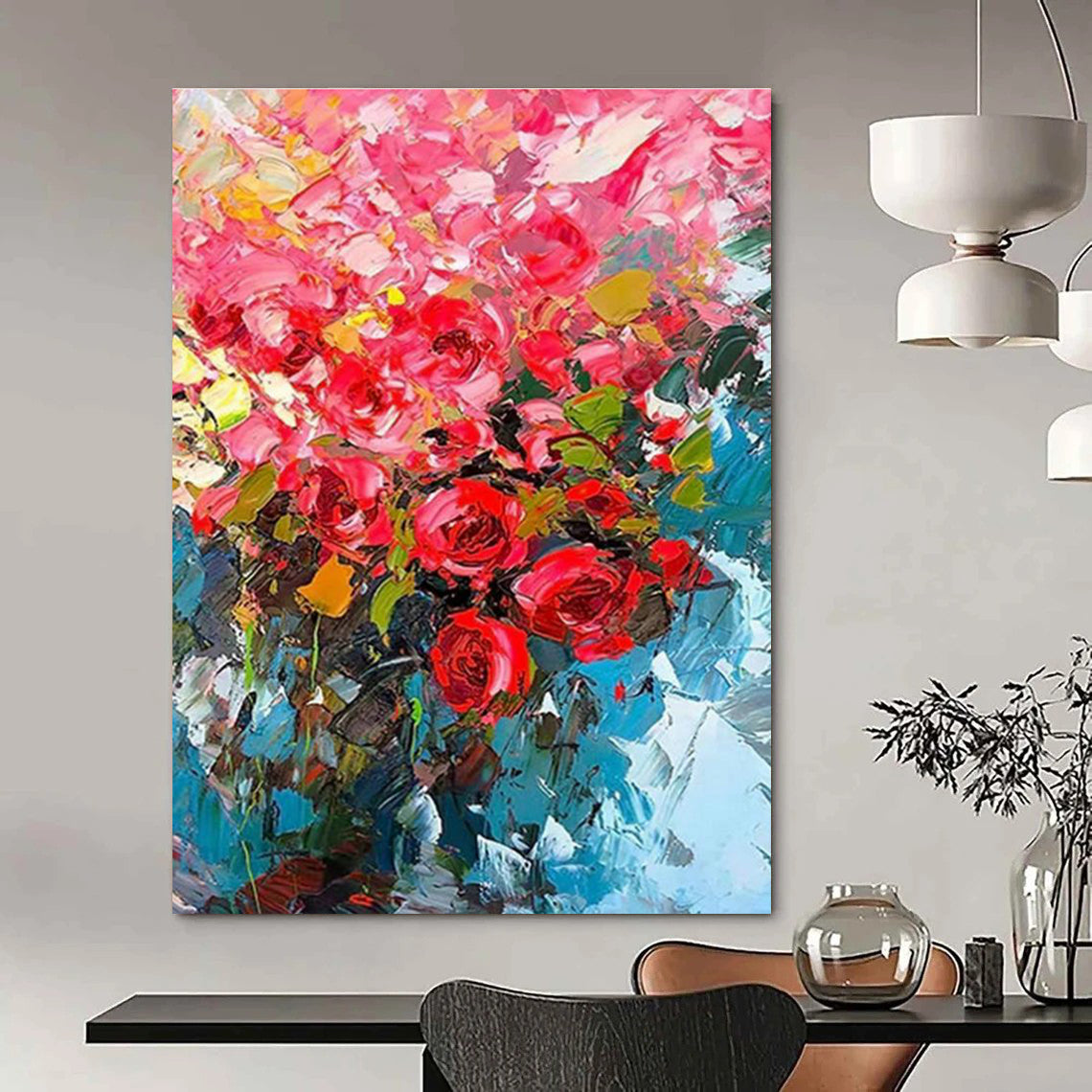 Mammoth Custom - Patterned Hand Painted Abstract Wall Art for Hallway & Cottage DLZ2132