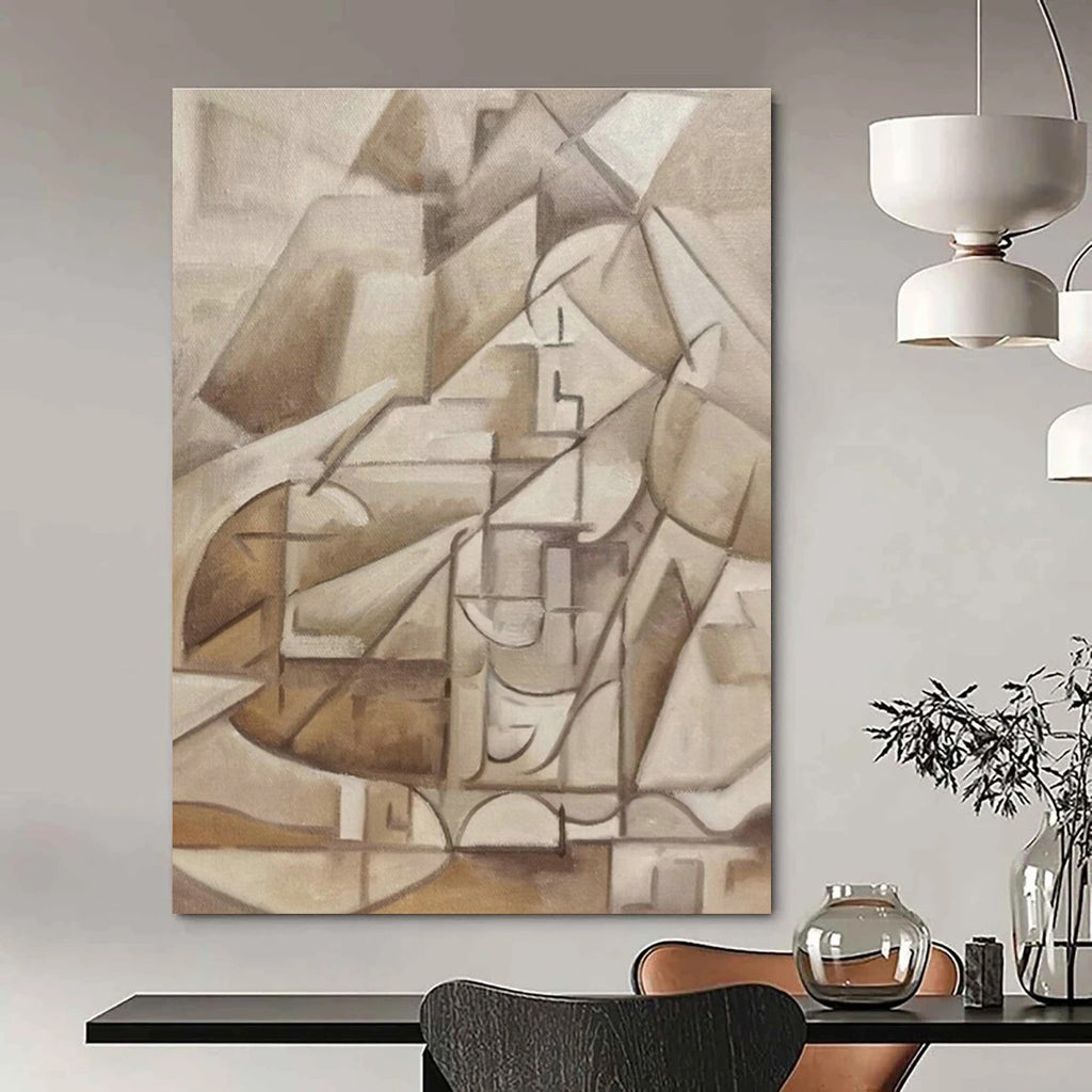 Custom - Crafted Hand - Painted Abstract Art for Bedroom Walk - in Wardrobes with Island Benches & Office Supply Closets DLZ0608