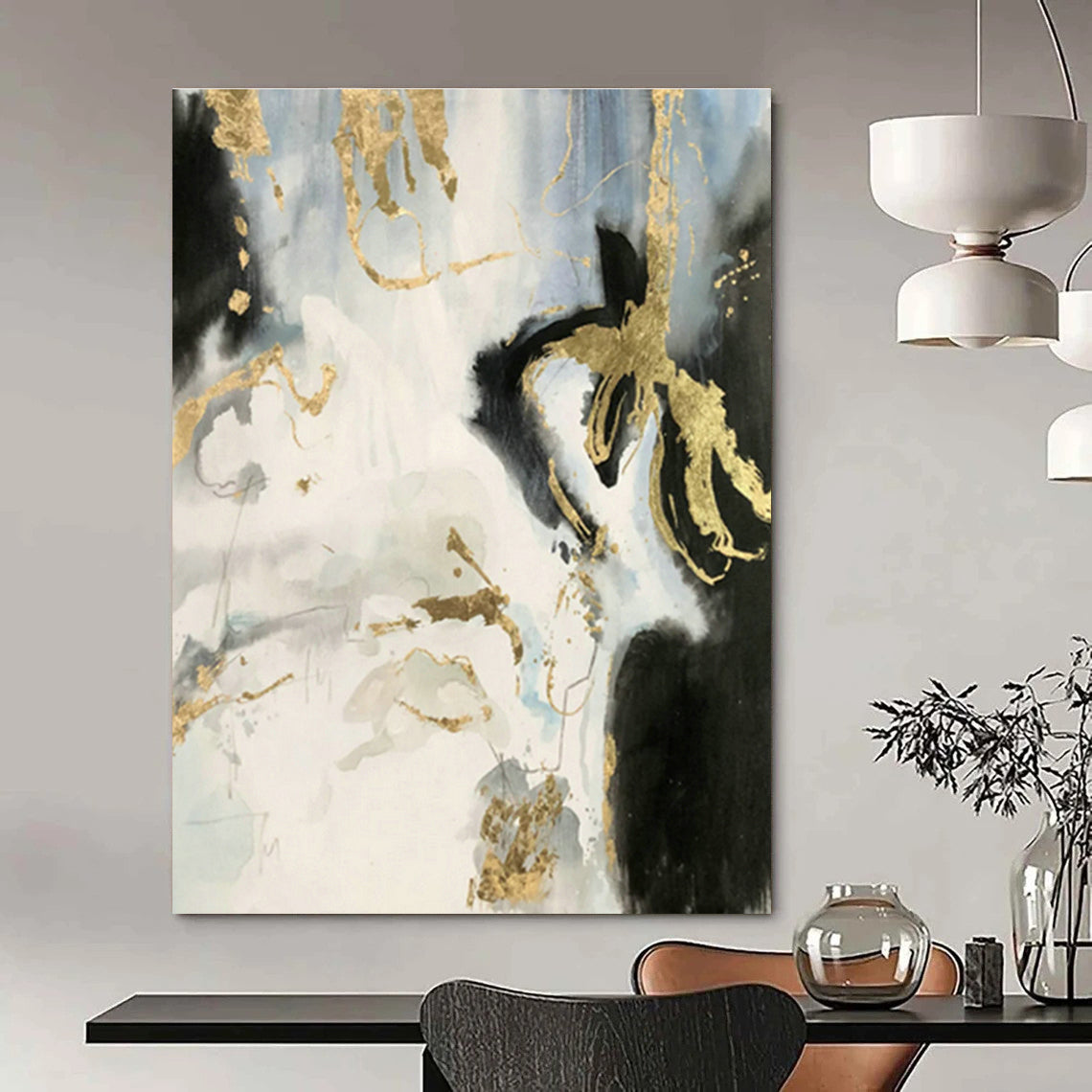 Large - Format Custom Abstract Paintings for Living Room & Office DLZ0553