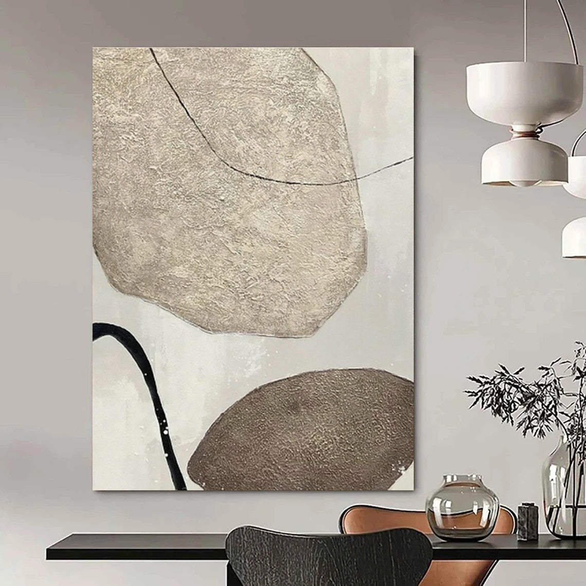 Oversized Custom Abstract Painting for Office & Entryway DLZ1328