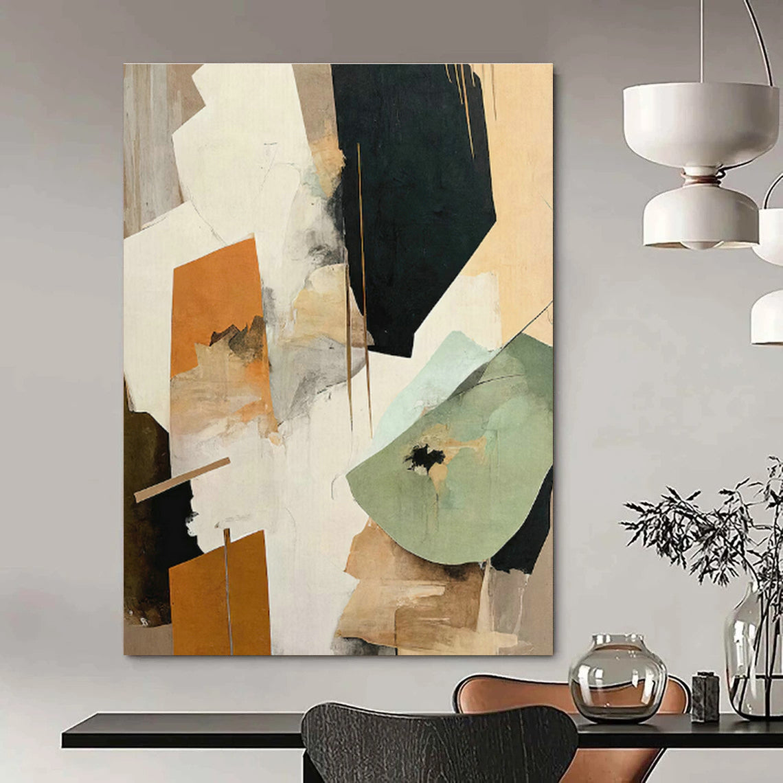 Hand-Crafted Abstract Wall Decor for Cottage Bedroom and Cottage Dining Room DLZ1636