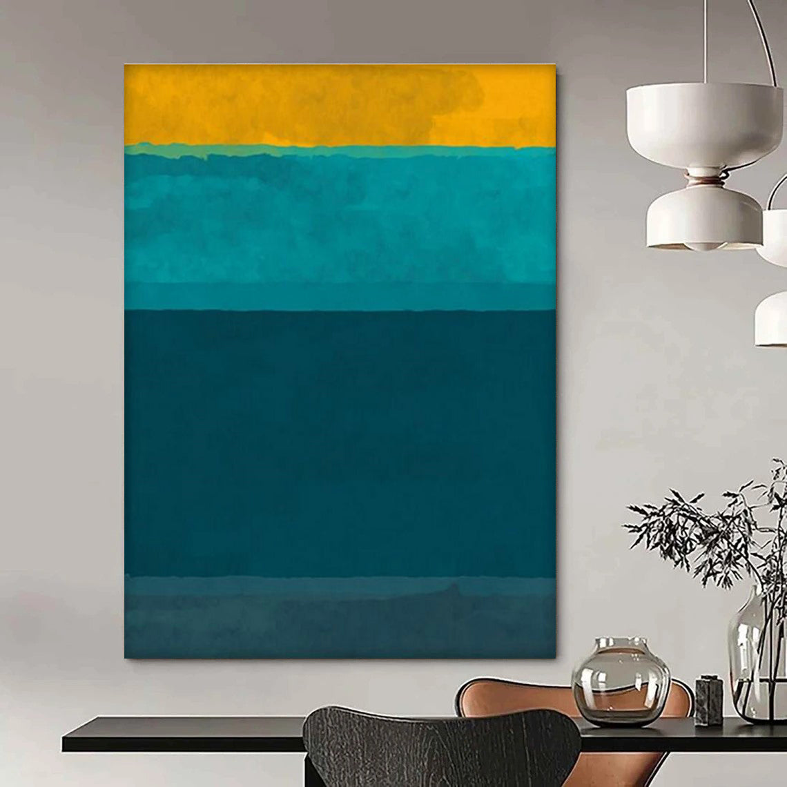 Oversized Handmade Abstract Wall Art for Dining Room & Living Room DLZ2323