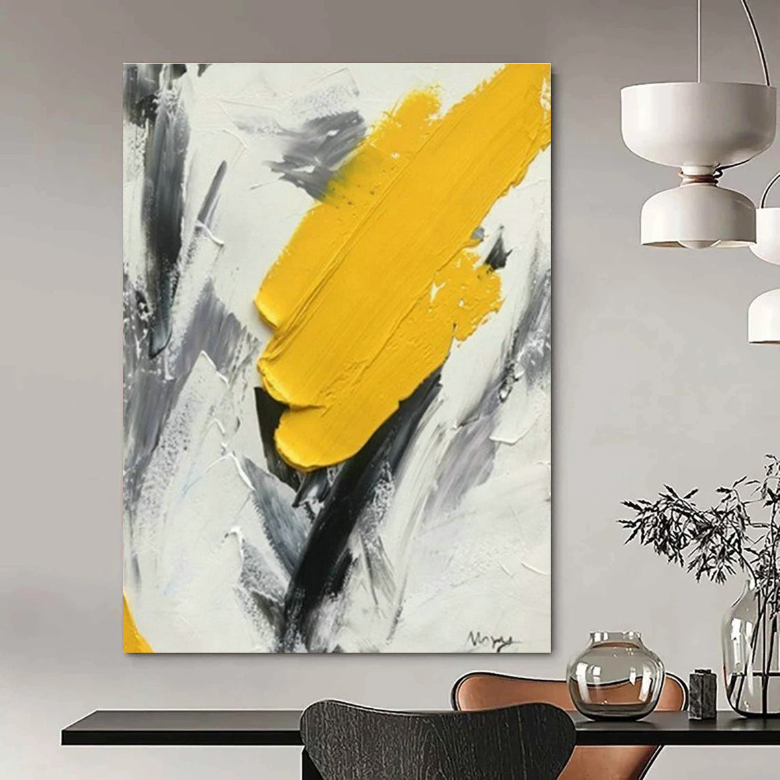 Hand-Painted Abstract Art for Dining Room and Hallway DLZ1457