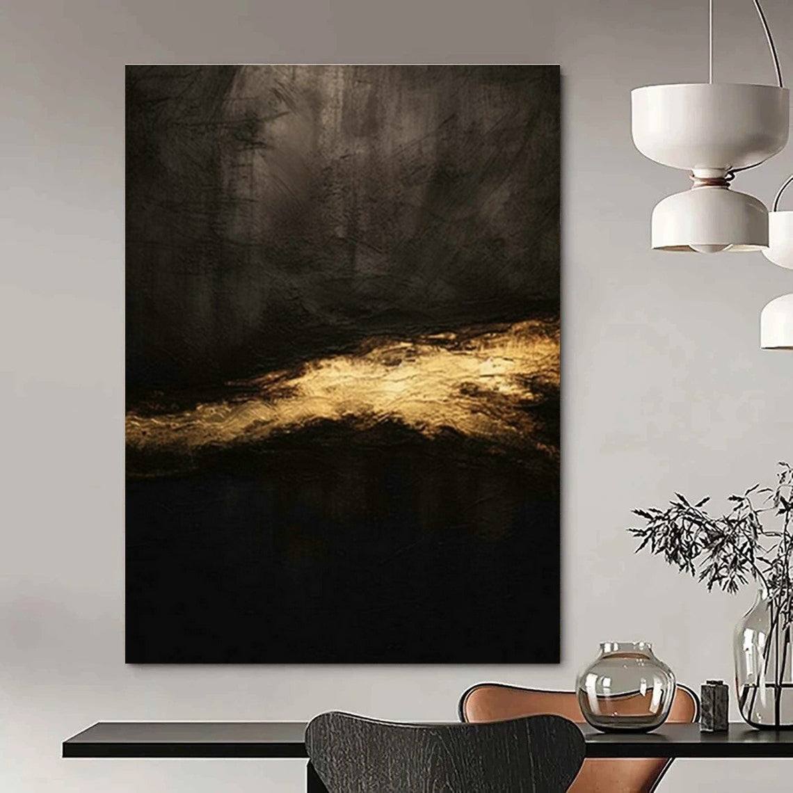 Large Custom Handmade Abstract Canvas for Cottage Office and Bedroom DLZ1532
