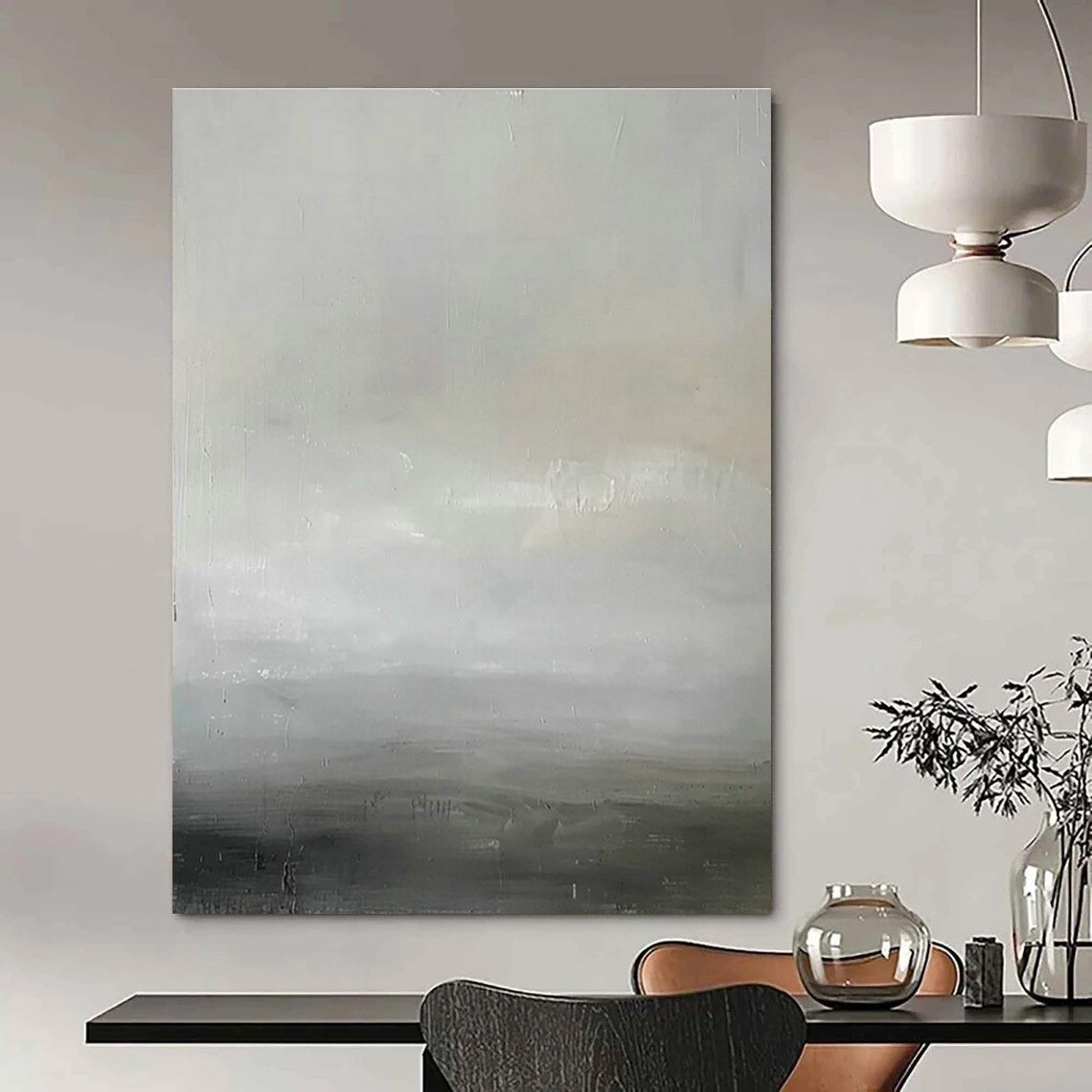 Large Customizable Hand-Painted Abstract Art for Hallway Coat Rack Wall and Living Room Entertainment Center Wall DLZ1910