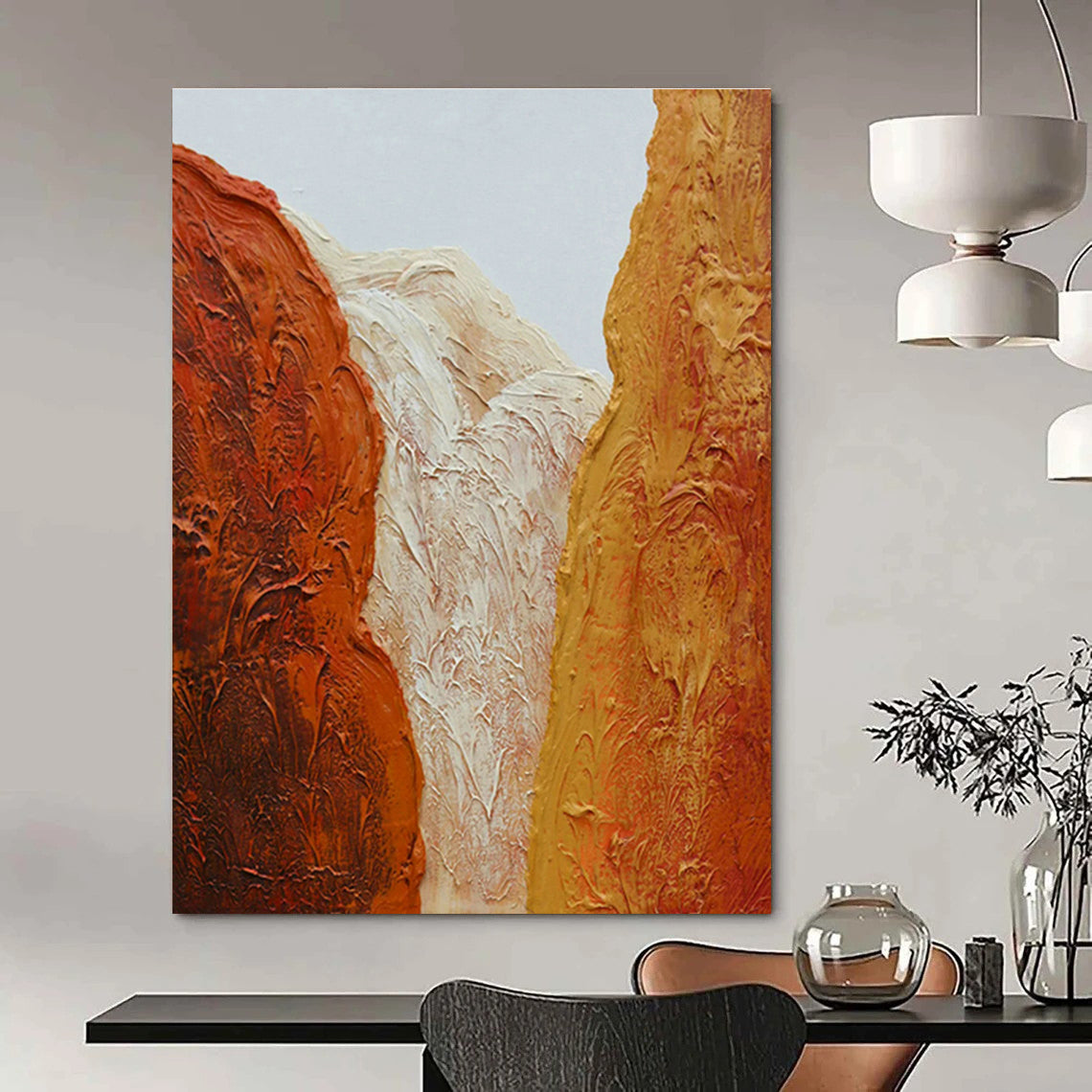 Immense Hand-Painted Abstract Wall Decor for Dining Room & Office DLZ1217