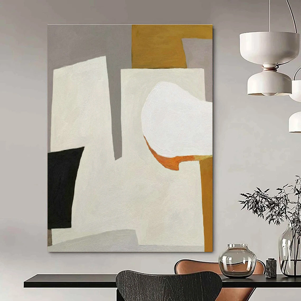 Original Hand-Painted Abstract Painting for Living Room and Cottage Hallway DLZ1500