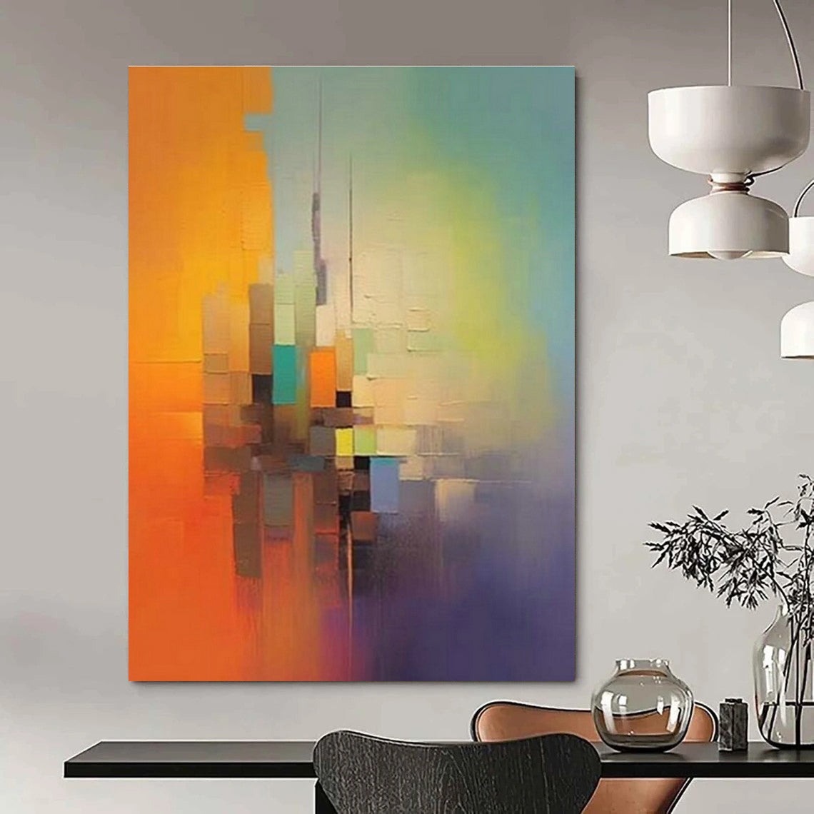 Hand-Crafted Abstract Wall Decor for Entryway and Cottage Bedroom DLZ1556