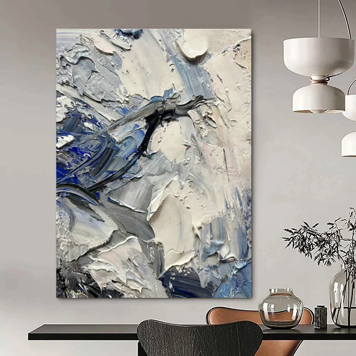 Gargantuan Tailored Abstract Canvas for Cottage Bedroom & Dining Room DLZ1264
