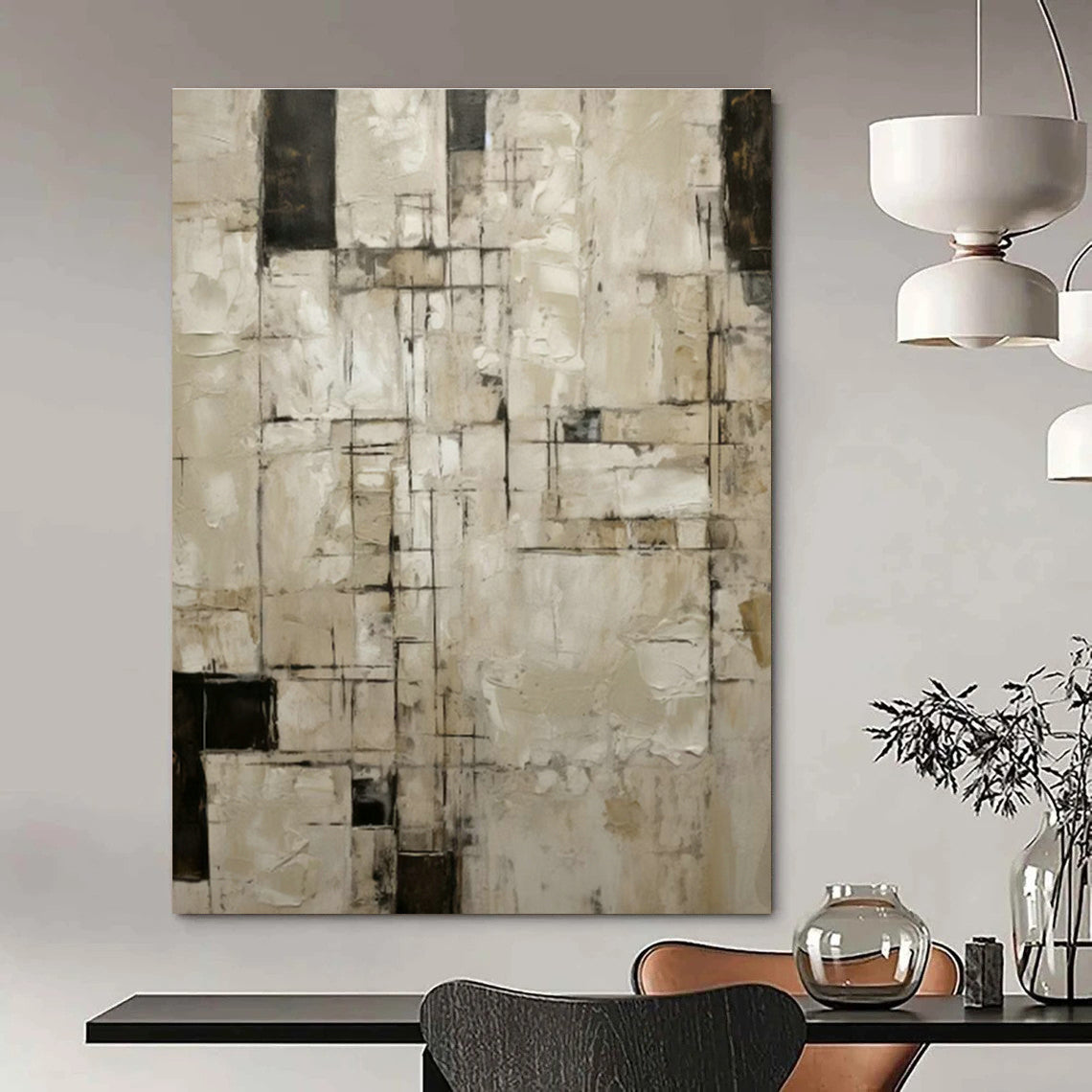 Oversized Custom Abstract Masterpiece for Dining Room & Living Room DLZ1322