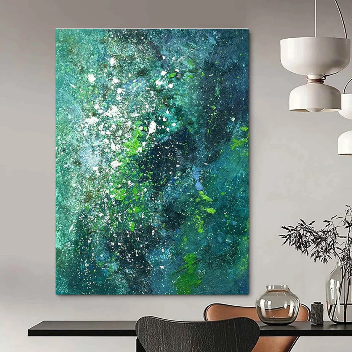 Handmade Abstract Art for Living Room and Cottage Entryway DLZ1593