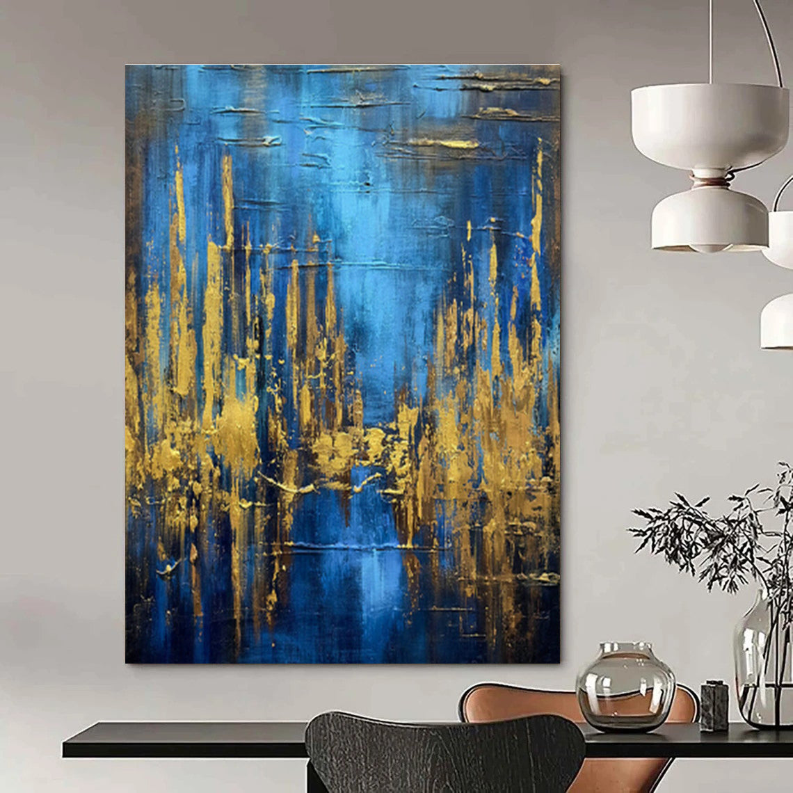 Colossal - Proportion Hand - Painted Abstract Murals for Entryway Vestibules & Bedroom Dressing Areas DLZ0743