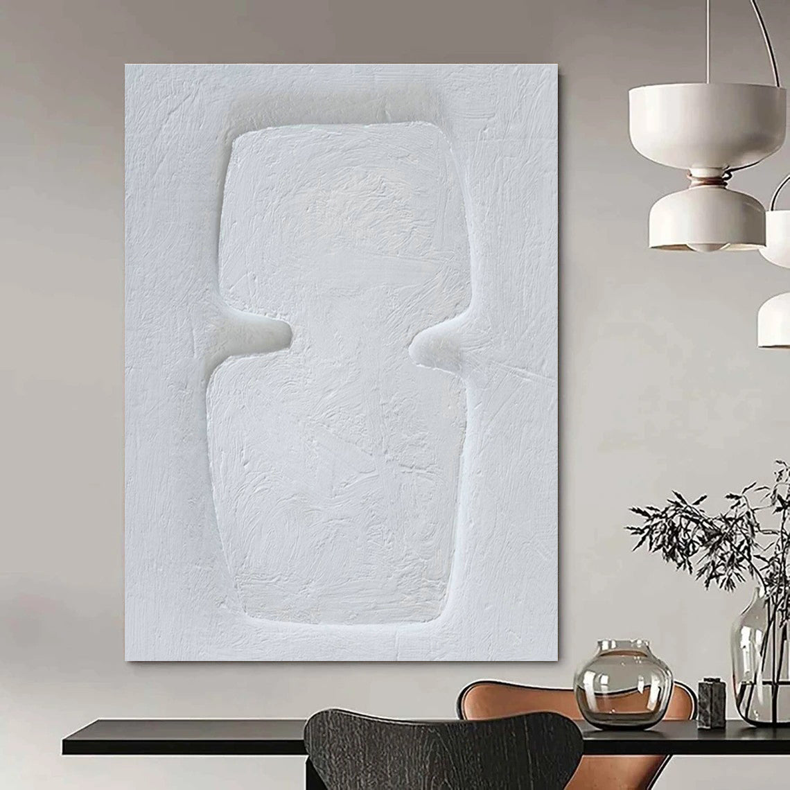 Oversized Custom Handmade Abstract Wall Art for Office Printer Room and Dining Room Sideboard Area DLZ1891
